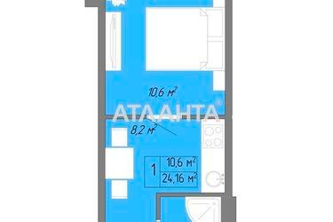 1-room apartment apartment by the address st. Zhemchuzhnaya (area 24 m²) - Atlanta.ua - photo 20