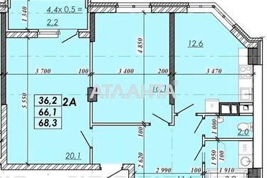 2-rooms apartment apartment by the address st. Ovidiopolskaya dor (area 68,3 m²) - Atlanta.ua - photo 20