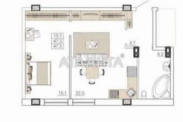 2-rooms apartment apartment by the address st. Malinovskogo marsh (area 49,4 m²) - Atlanta.ua - photo 11