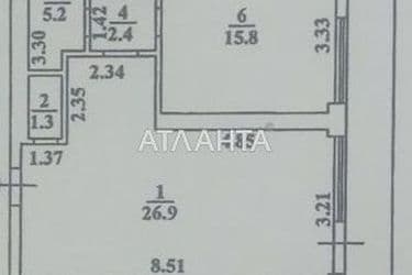 1-комнатная квартира по адресу Шевченко пр. (площадь 53,6 м²) - Atlanta.ua - фото 26