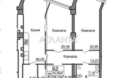 2-комнатная квартира по адресу Мореходный пер. (площадь 106 м²) - Atlanta.ua - фото 9