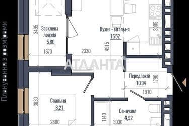 1-кімнатна квартира за адресою вул. Навроцького (площа 37,4 м²) - Atlanta.ua - фото 7