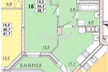 1-комнатная квартира по адресу Овидиопольская дор. (площадь 38,7 м²) - Atlanta.ua - фото 10