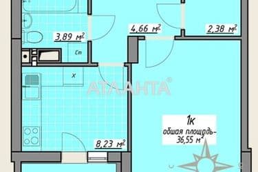 1-кімнатна квартира за адресою вул. Воробйова ак. (площа 36,6 м²) - Atlanta.ua - фото 17