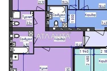 2-кімнатна квартира за адресою вул. Лазурна (площа 78,5 м²) - Atlanta.ua - фото 12