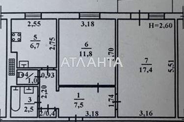 2-кімнатна квартира за адресою вул. Ойстраха Давида (площа 48 м²) - Atlanta.ua - фото 18