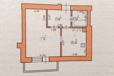 1-комнатная квартира по адресу ул. Рівненська (площадь 42,8 м²) - Atlanta.ua - фото 22