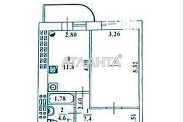 1-комнатная квартира по адресу Днепропетр. Дор. (площадь 42,1 м²) - Atlanta.ua - фото 20