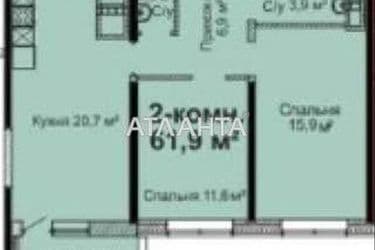 2-rooms apartment apartment by the address st. Varnenskaya (area 65 m²) - Atlanta.ua - photo 21