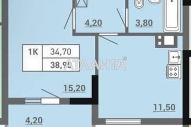 1-кімнатна квартира за адресою вул. Пішонівська (площа 38,9 м²) - Atlanta.ua - фото 10