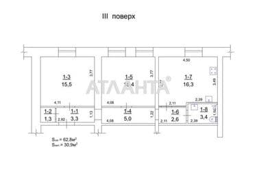 2-кімнатна квартира за адресою вул. Дворянська (площа 63 м²) - Atlanta.ua - фото 11