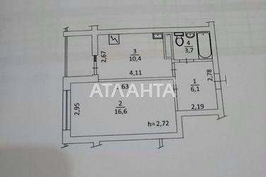 1-кімнатна квартира за адресою вул. Гулака Миколи (площа 41 м²) - Atlanta.ua - фото 13