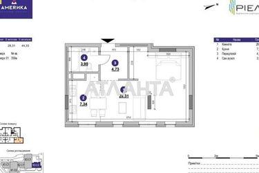 1-room apartment apartment by the address st. Volodimira Velikogo (area 44,3 m²) - Atlanta.ua - photo 11