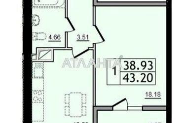 1-кімнатна квартира за адресою вул. Сахарова (площа 42,2 м²) - Atlanta.ua - фото 18