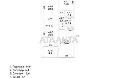 2-кімнатна квартира за адресою вул. Рєпіна (площа 110,1 м²) - Atlanta.ua - фото 15