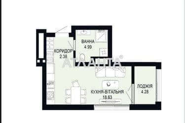 1-room apartment apartment by the address st. Shchurata V ul (area 30,3 m²) - Atlanta.ua - photo 12