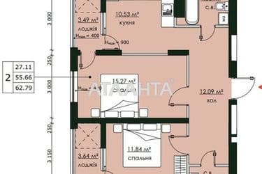 2-кімнатна квартира за адресою вул. Городницька (площа 62,8 м²) - Atlanta.ua - фото 11