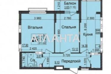 2-кімнатна квартира за адресою вул. Метрологічна (площа 61,7 м²) - Atlanta.ua - фото 28