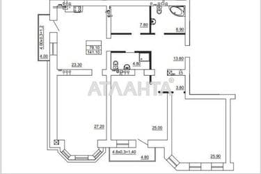 3-комнатная квартира по адресу ул. Литвака Бориса (площадь 141,1 м²) - Atlanta.ua - фото 36