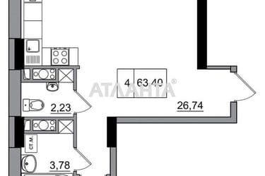 3-комнатная квартира по адресу 7 км овидиопольской дор. (площадь 63,4 м²) - Atlanta.ua - фото 7