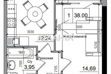 1-кімнатна квартира за адресою 7 км Овідіопольської дор. (площа 38 м²) - Atlanta.ua - фото 12
