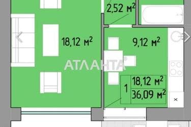 1-комнатная квартира по адресу Небесной Сотни пр. (площадь 37 м²) - Atlanta.ua - фото 29
