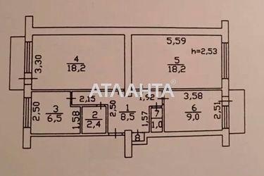 3-комнатная квартира по адресу Глушко ак. Пр. (площадь 66 м²) - Atlanta.ua - фото 48