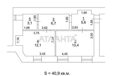 1-комнатная квартира по адресу ул. Дворянская (площадь 40,9 м²) - Atlanta.ua - фото 9