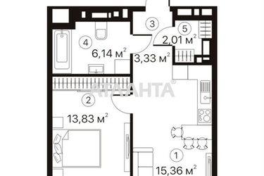 1-кімнатна квартира за адресою вул. Чернігівська (площа 38,3 м²) - Atlanta.ua - фото 22