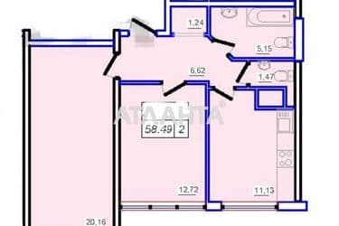 2-rooms apartment apartment by the address st. Zhemchuzhnaya (area 59,1 m²) - Atlanta.ua - photo 8