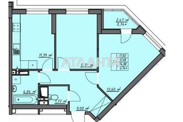2-кімнатна квартира за адресою вул. Воробйова ак. (площа 51,8 м²) - Atlanta.ua - фото 32