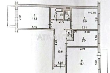 3-комнатная квартира по адресу ул. Шума Виталия (площадь 64,1 м²) - Atlanta.ua - фото 28