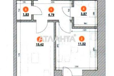 1-room apartment apartment by the address st. Zaliznichna (area 40,9 m²) - Atlanta.ua - photo 7