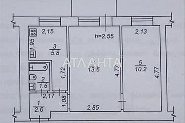 2-комнатная квартира по адресу ул. Ватутина ген. (площадь 35,8 м²) - Atlanta.ua - фото 41