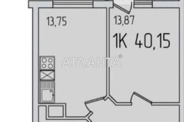 1-комнатная квартира по адресу ул. Сахарова (площадь 40,2 м²) - Atlanta.ua - фото 15