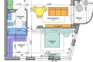 1-комнатная квартира по адресу ул. Большая Окружная (площадь 48 м²) - Atlanta.ua - фото 18