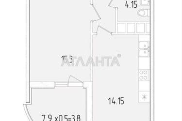 1-кімнатна квартира за адресою вул. Краснова (площа 40,8 м²) - Atlanta.ua - фото 13