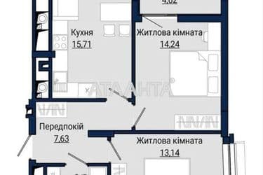 2-комнатная квартира по адресу Княгини Ольги ул. (площадь 59,3 м²) - Atlanta.ua - фото 29