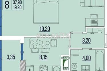 1-кімнатна квартира за адресою вул. Бугаївська (площа 38,3 м²) - Atlanta.ua - фото 7