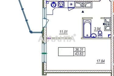 1-комнатная квартира по адресу ул. Среднеканская (площадь 43,8 м²) - Atlanta.ua - фото 7