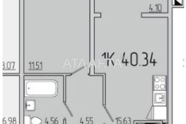 1-комнатная квартира по адресу ул. Каманина (площадь 40 м²) - Atlanta.ua - фото 24