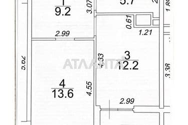 1-кімнатна квартира за адресою вул. Краснова (площа 42,2 м²) - Atlanta.ua - фото 24