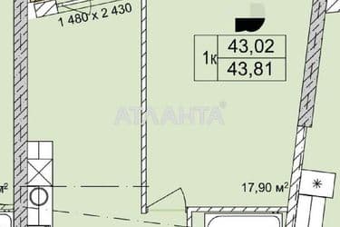 1-кімнатна квартира за адресою вул. Чубаївська (площа 43,8 м²) - Atlanta.ua - фото 9