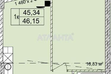 1-кімнатна квартира за адресою вул. Чубаївська (площа 46,2 м²) - Atlanta.ua - фото 9