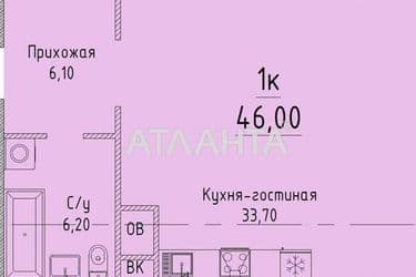 1-кімнатна квартира за адресою вул. Гагарінське плато (площа 46 м²) - Atlanta.ua - фото 6