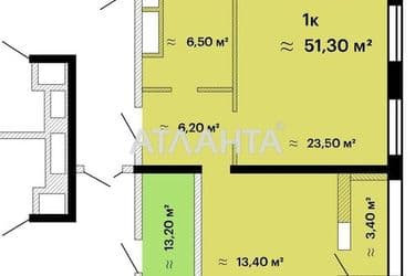 1-комнатная квартира по адресу ул. Жаботинского (площадь 51,3 м²) - Atlanta.ua - фото 14