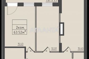 2-кімнатна квартира за адресою вул. Дача Ковалевського (площа 63,5 м²) - Atlanta.ua - фото 6
