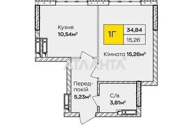 1-кімнатна квартира за адресою вул. Кочерги Івана (площа 34,8 м²) - Atlanta.ua - фото 11