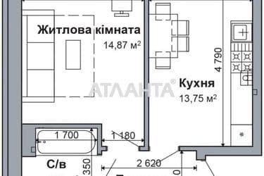 1-кімнатна квартира за адресою Грушевського пр. (площа 38 м²) - Atlanta.ua - фото 31