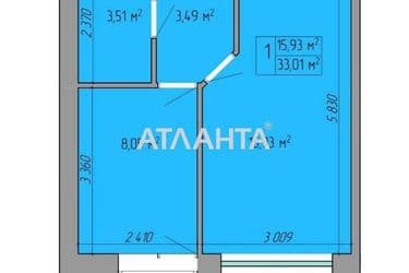 1-комнатная квартира по адресу Небесной Сотни пр. (площадь 34,6 м²) - Atlanta.ua - фото 10